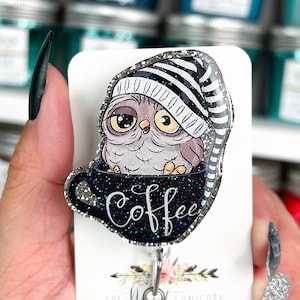Cute Owl Badge Reel, Nurse Badge Reel, Interchangeable Badge Reel, Badge Reel, Cute Badge Reel, Animal Badge Reel, Nurse Badge Reel,