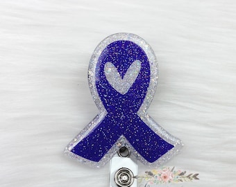 Alzheimer's Awareness Badge Reel: Purple Ribbon, Nurse Gift