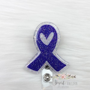 Alzheimer's Awareness Badge Reel: Purple Ribbon, Nurse Gift