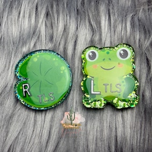 Frog Lily Pad X-Ray Markers | Glitter Acrylic L & R Tech Markers