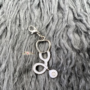 Stethoscope Charm, Badge Reel Charm, Badge Reel, Badge Charm, Nurse Gift, Nurse Badge Reel, Medical Badge Reel, Cute Badge Charm
