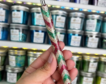 Stylo pailleté de Noël : stylo rechargeable Inkjoy