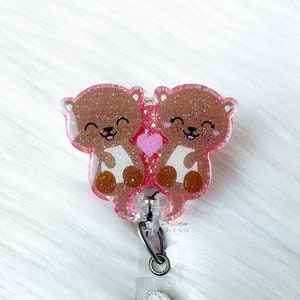 Cute Otter Badge Reel Interchangeable, Nurse Badge Reel, Interchangeable Badge Reel, Badge Reel