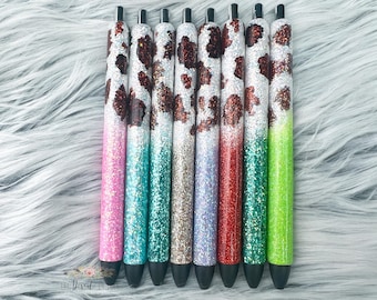 Cow Print Glitter Gel Pen: Personalized Inkjoy Refillable Pen
