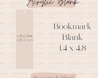Clear Cast Acrylic Bookmark Blank (1.4x4.8)