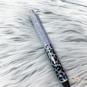 Leopard Pen, Cheetah Print Pen, Glitter Pen, Refillable Inkjoy Glitter Pen, Custom Pen