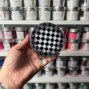 Checkered Glitter Spinner Craft Tool | UV Resin Badge Reel X-Ray Marker Supply image 5