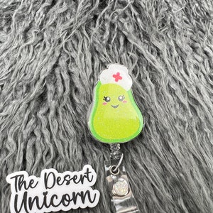Avocado Badge Reel, Avocado Nurse, Glitter Badge Reel, Nurse Badge Reel, Medical Badge Holder, Avocado Badge Holder, Retractable Badge, Food