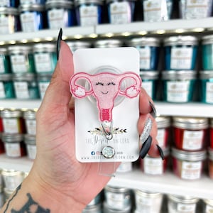 Uterus Badge Reel, Labor and Delivery Nurse, OBGYN Badge Reel, Nurse Badge Reel, Medical Badge Reel, OB Badge Reel, Cute Badge Reel, Badge