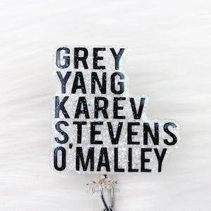 Grey&#39;s Anatomy Glitter Badge Reel: Medical TV Show Nurse Gift