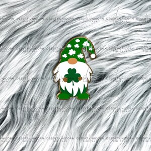 Gnome Acrylic Blanks: Badge Reel Acrylics with Decal Set St. Patricks Gnome