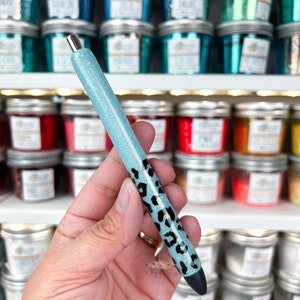 Leopard Pen, Cheetah Print Pen, Glitter Pen, Refillable Inkjoy Glitter Pen, Custom Pen