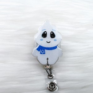 Bobine d&#39;insigne Yeti, insigne acrylique des fêtes d&#39;hiver