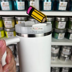 Pencil Straw Topper | Back to School Gift | Teacher Cup Accessory | Classroom Vibes