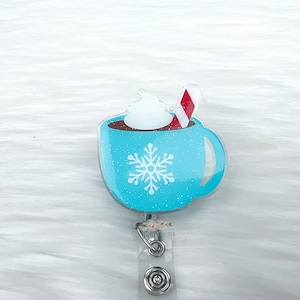 Christmas Badge Reel, Hot Chocolate Badge, Nurse Badge Reel,  Holiday Badge Reel, Cute Badge Reel, Teacher Badge Reel, Interchangeable