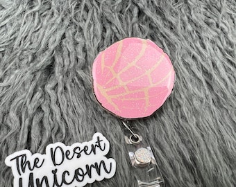 Concha Badge Reel, Mexican Sweet Bread, Teacher Gift