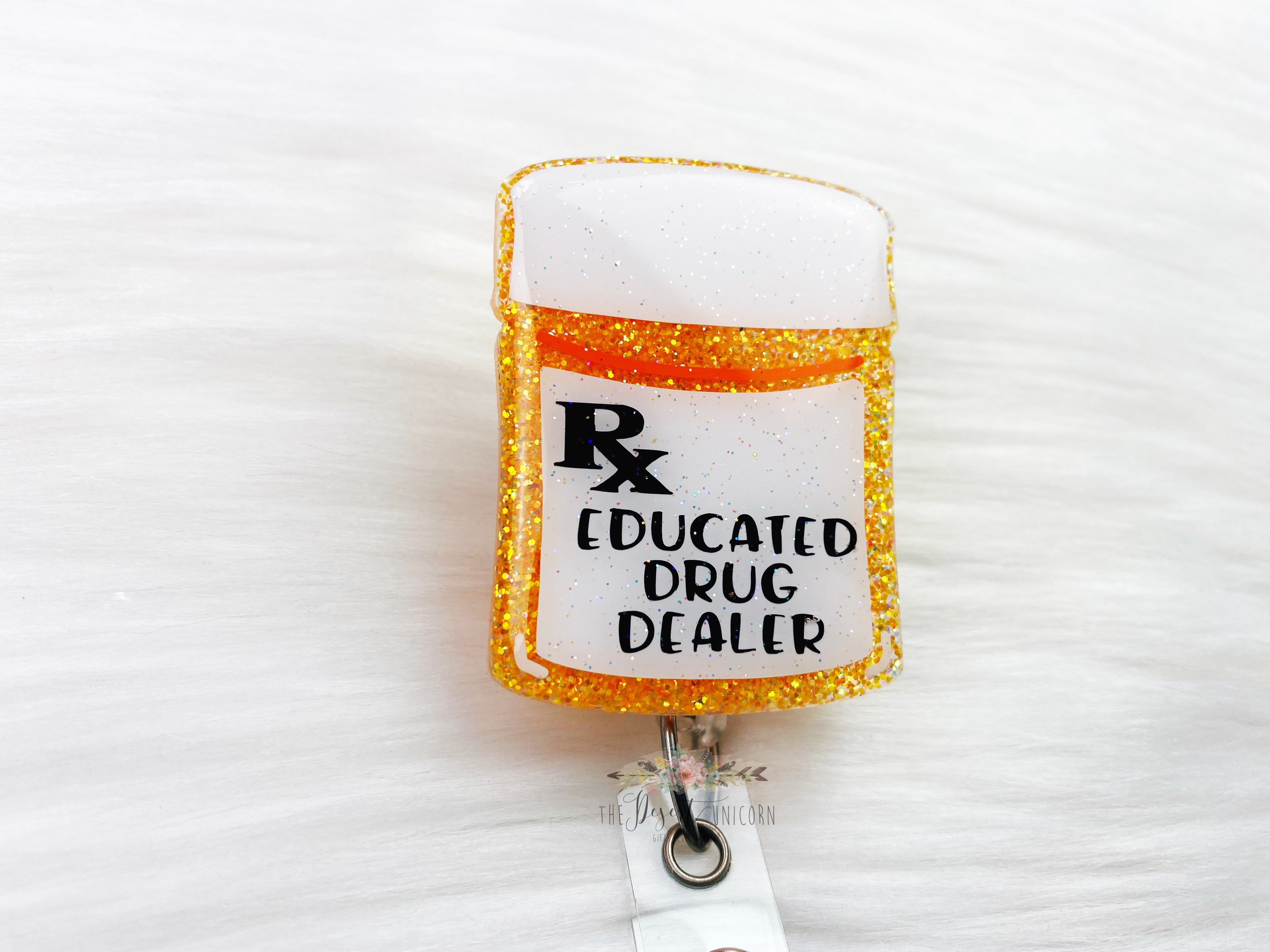 Educated Drug Dealer Badge Reel Everyday Badge Reel Nurse Etsy