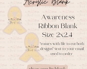 Awareness Ribbon Acrylic Blank