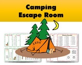 Escape Room for Kids - Printable Party Game - Camping - escape room puzzle box, family game, playdate, party or classroom activity