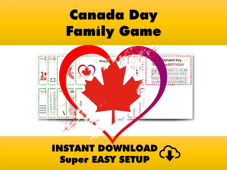 Canada Day Family Escape Room fun activity escape room puzzle image 1