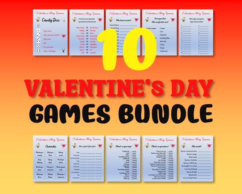 Valentine's day Party Bundle  Valentine's Day Games  image 1