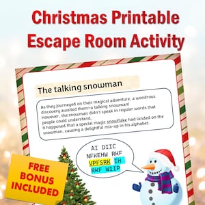 子供向けクリスマス脱出ゲーム、宝探し、家族で遊べるゲームナイト、クリスマスアクティビティ、印刷可能なパーティーゲーム、誕生日パーティー、家族で楽しめるストーリー