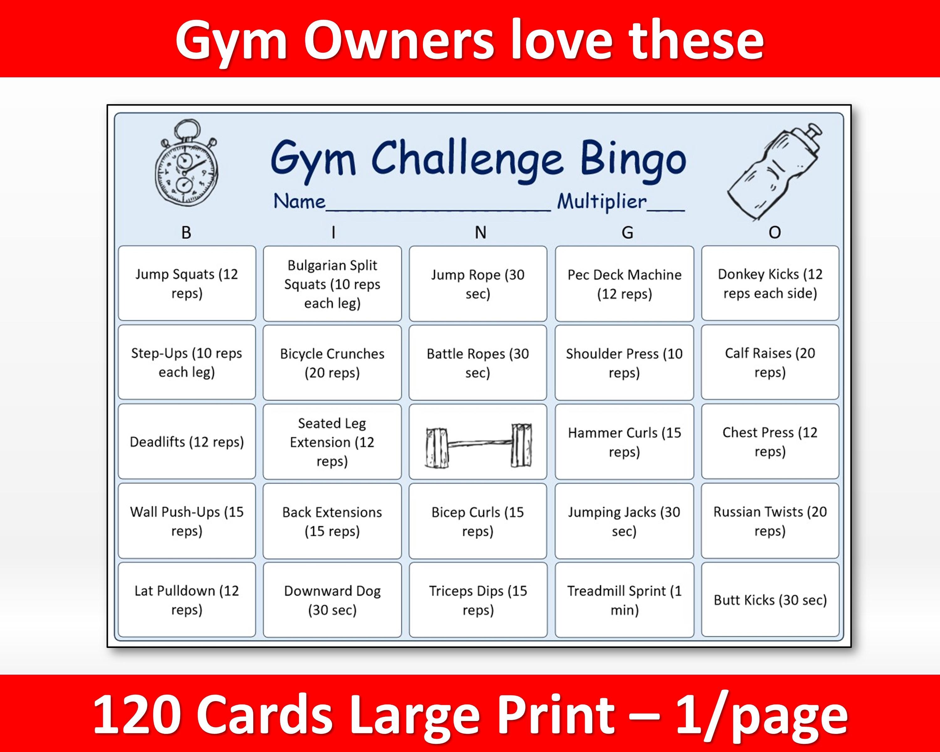 Exercise Bingo Ireland