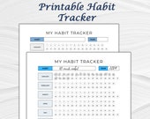 Habit tracker for a full year - Printable - Keep track of one habit with this minimalistic habit tracker