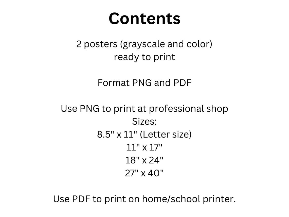 Printable Multiplication Poster Large, Medium, Small Home School Chart