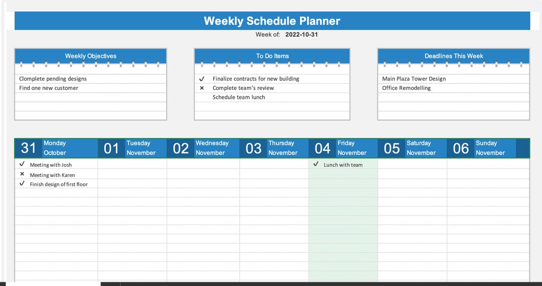 Weekly Planner Printable & Editable. Daily Planner Printable. - Etsy