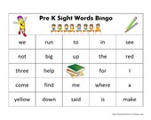 Word Bingo with sight words Bundle Dolch lists sight words bingo game for kindergarten and grade 1 reading help game activity