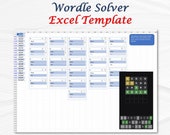 WORDLE words list - Excel template to help you filter the potential 5 letter words.