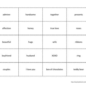 Valentine's Day Bingo Cards set of 100 Sight Words image 10