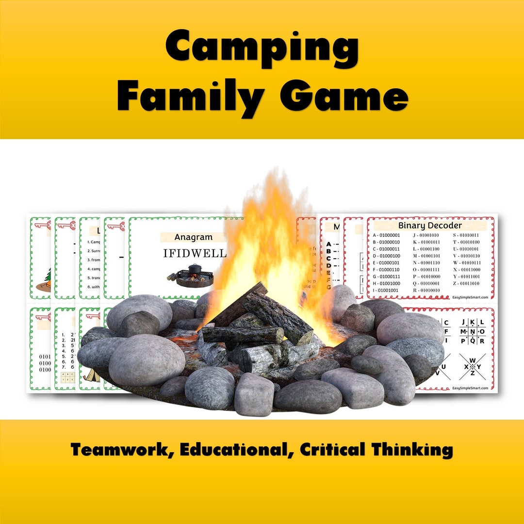 Escape Room for Kids DIY Printable Game Camping Escape Etsy