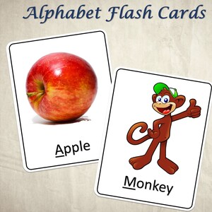 Alphabet Flash Cards | ABC Flash Cards | Educational Flashcards | Montessori Flash Cards | Flashcards Printable | Learn Alphabet