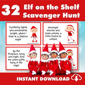 Elf on the Shelf Kit, Scavenger Hunt, Christmas Elf Activities, Elf on ...