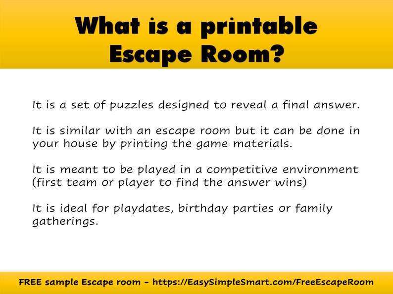 Escape Room for Kids DIY Printable Game Camping Escape image 2