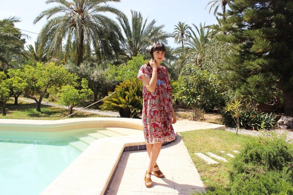 Vintage patterned Japanese smock dress.