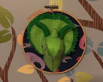 Felt Triceratops Taxidermy