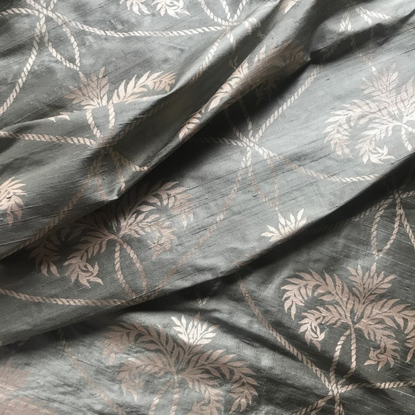 Harvest Gold Embroidered Dupioni Silk main image 1