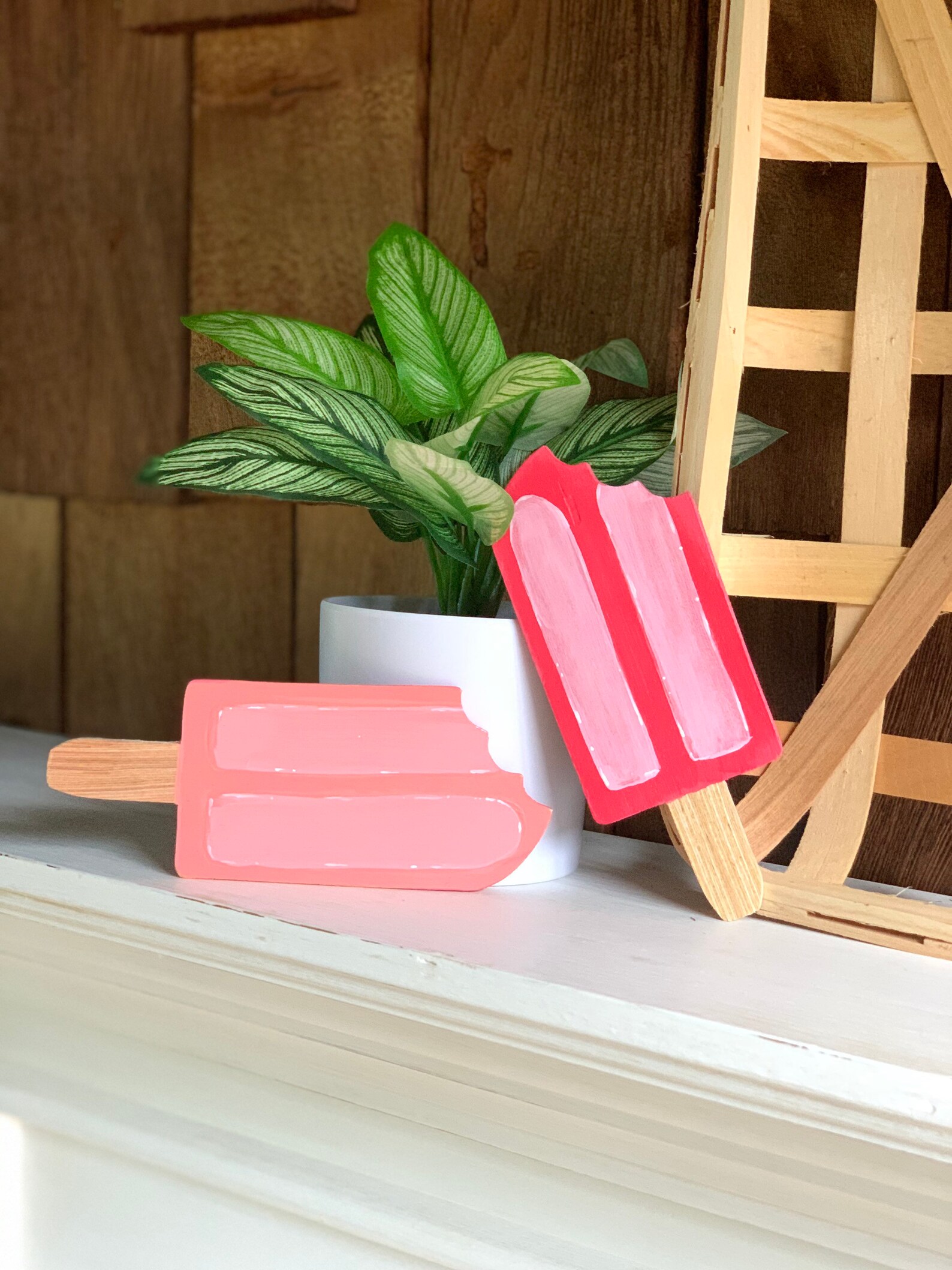 Tiered Tray Popsicle / Summer Decor / Wood Leaner / Double Etsy.de