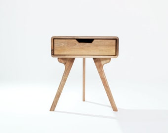 Naim Nightstand | Walnut Nightstand, Bedside Table, Scandinavian design, side table with a drawer