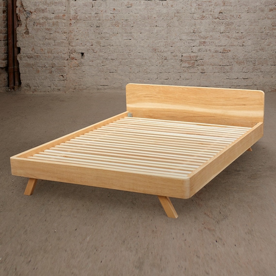 King Bed Queen Frame Walnut Oak Danish