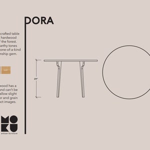 Dora Round Dining Table Mid-Century Modern image 3