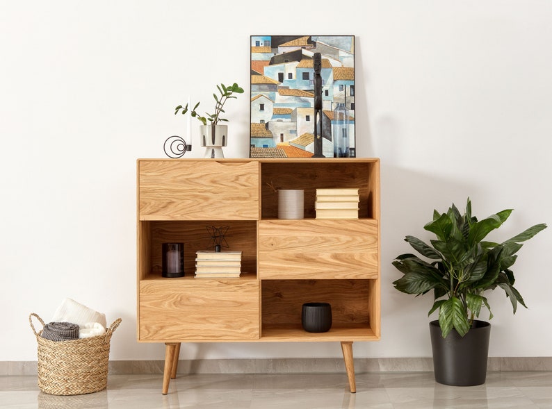 Primera Storage Cabinet Oak Primo Alta Mid century dresser, Bookcase Danish Modern, Oak Dresser image 4