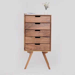 Walnut High Dresser, Mid Century Dresser, High Boy Dresser, Scandinavian design