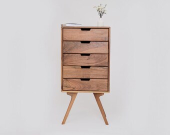 Walnut High Dresser, Mid Century Dresser, High Boy Dresser, Scandinavian design