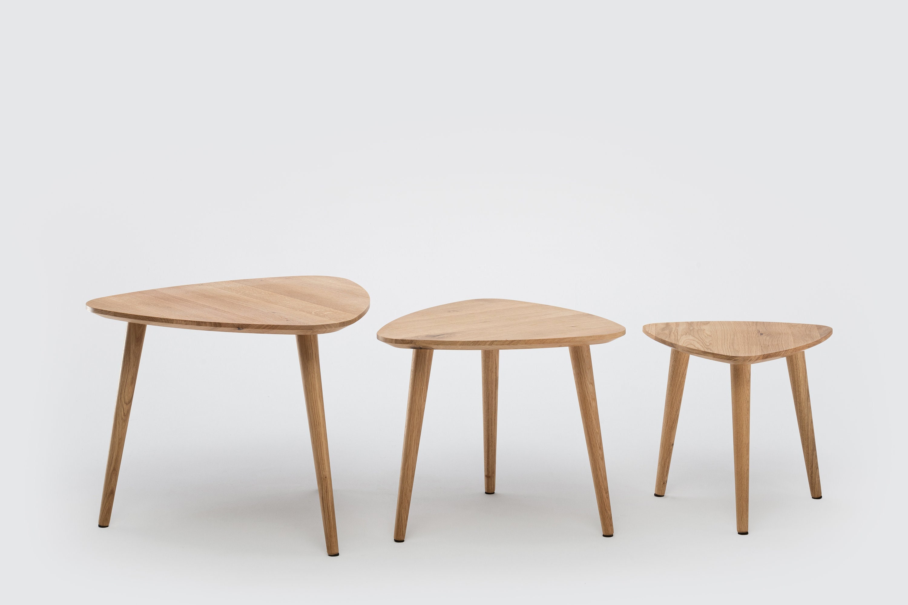 Primera Nesting Tables Oak Coffee Table Club Table Deltoid Etsy