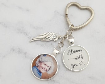 Personalised Photo Keyring Memorial Bereavement Memory Gifts Lost Love Keepsake- Always with You