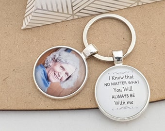 Personalised Photo Keyring Memorial Bereavement Memory Gifts Lost Love Keepsake- You Will Always Be With Me